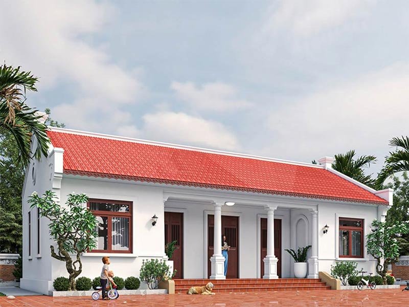 25+ mẫu nhà mái ngói cấp 4 truyền thống, đẹp sang trọng 2025